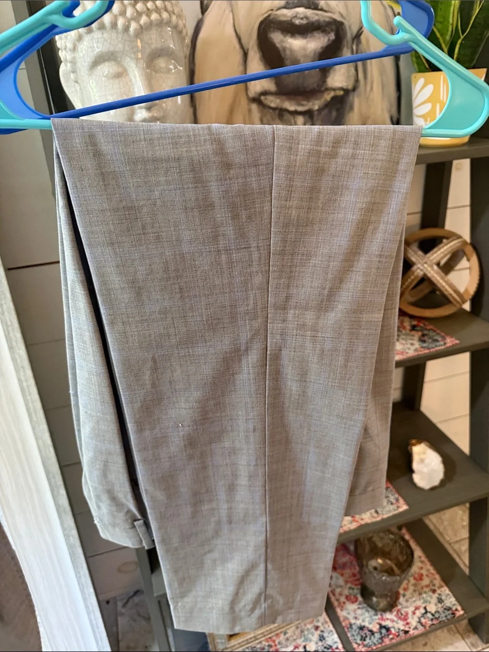 Calvin Klein Light Gray Plaid Suit Jacket